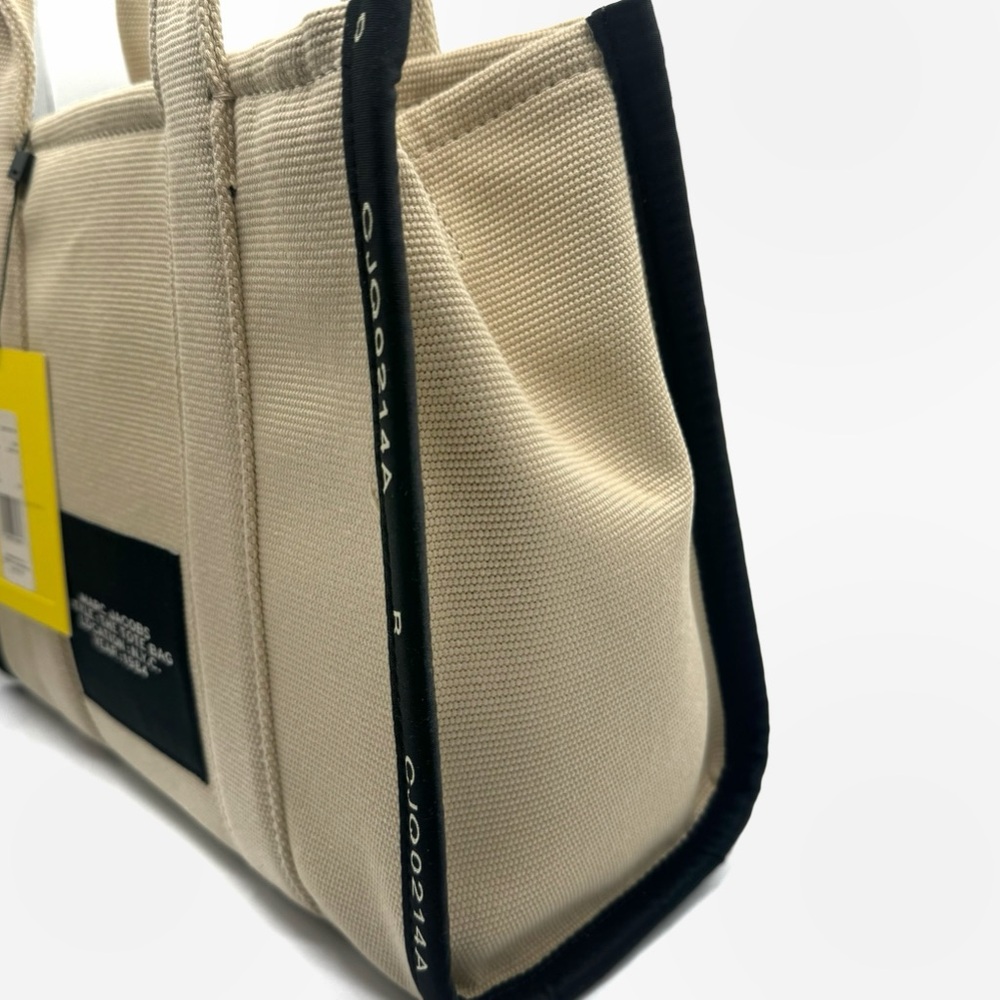NEW Marc Jacobs Warm Sand Beige Jacquard Crossbody Medium Top Handle Tote Bag - Picture 5 of 11